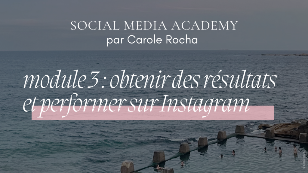 social media academy consulting développer et obtenir des résultats sur Instagram